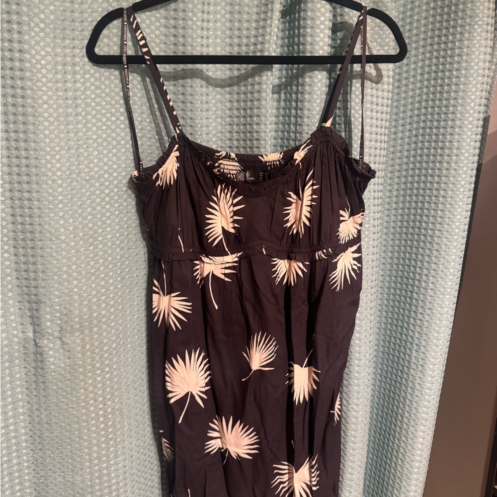 Volcom Black and Cream Patterned Dress